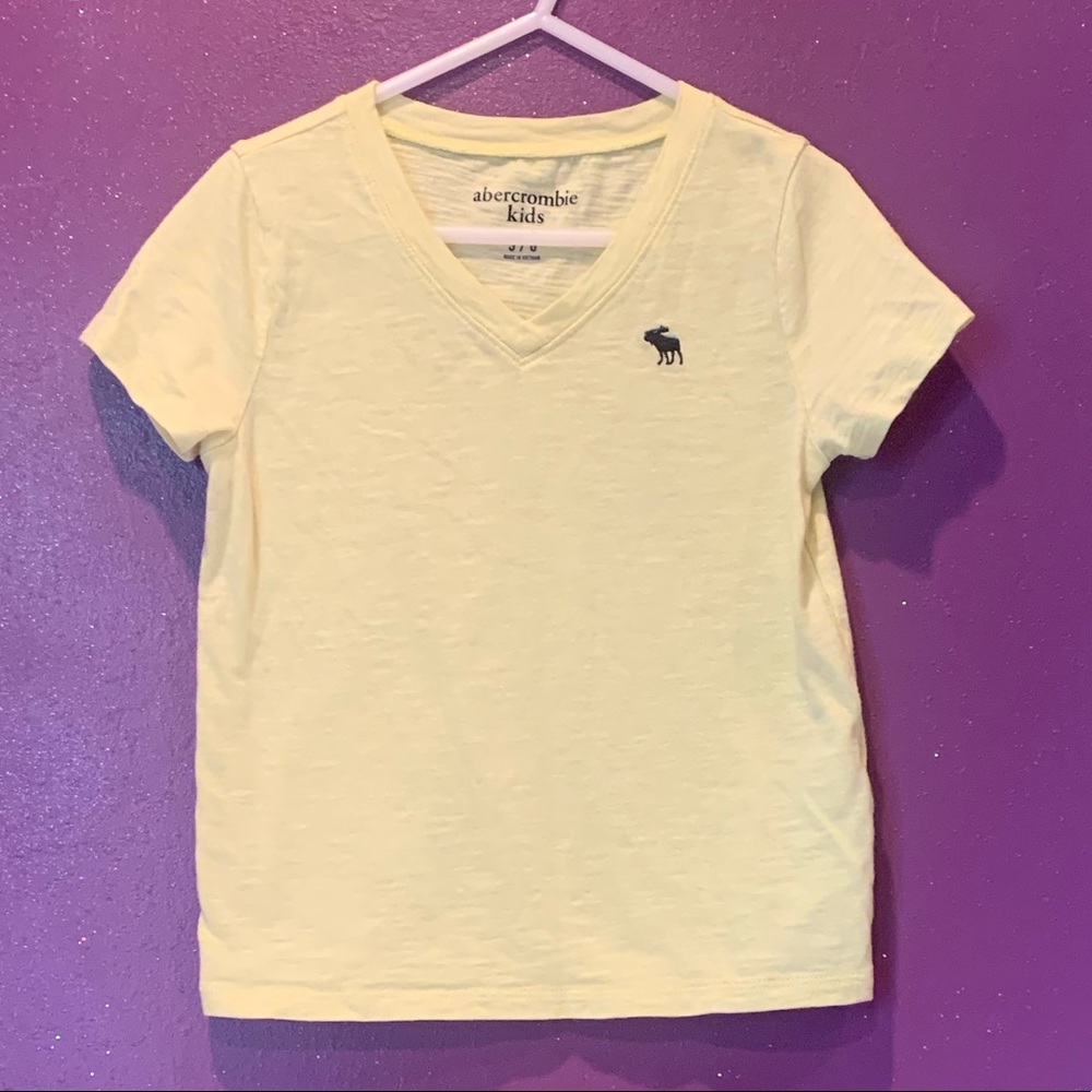Girls pale yellow Abercrombie shirt